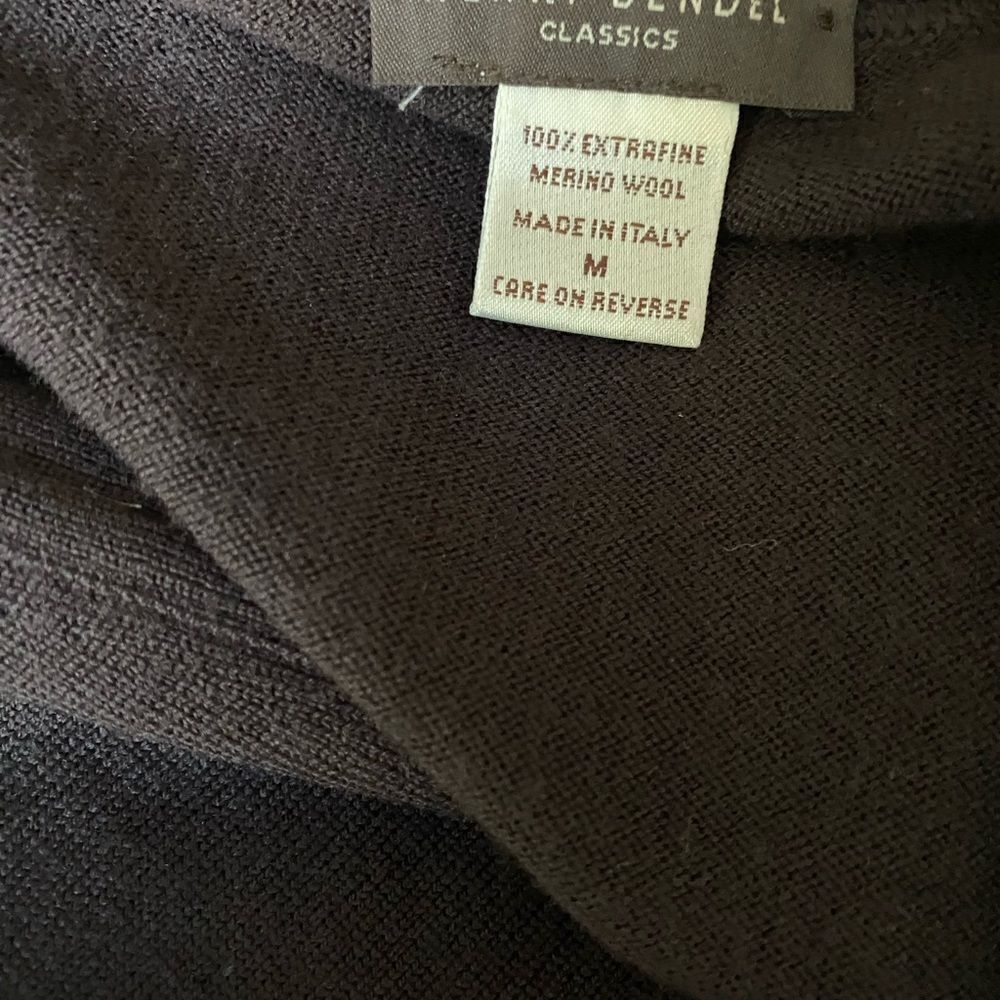 Henri Bendel Vintage Merino Wool Cardigan Sweater Size Medium NWOT - Picture 4 of 8